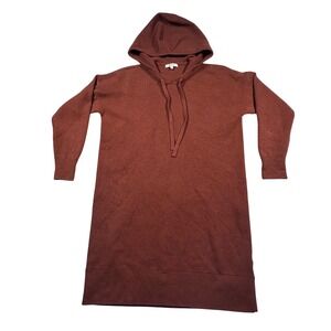 Madewell Women's Hoodie Sweater Dress‎ Size S Brown Long Sleeve Pullover